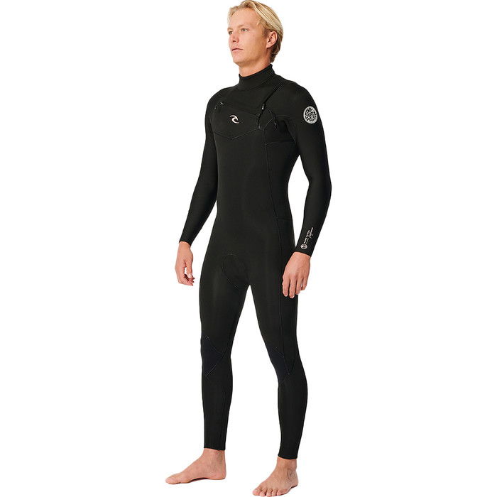 2024 Rip Curl Hombres Dawn Patrol Performance 3/2mm Chest Zip Neopreno 15EMFS - Black